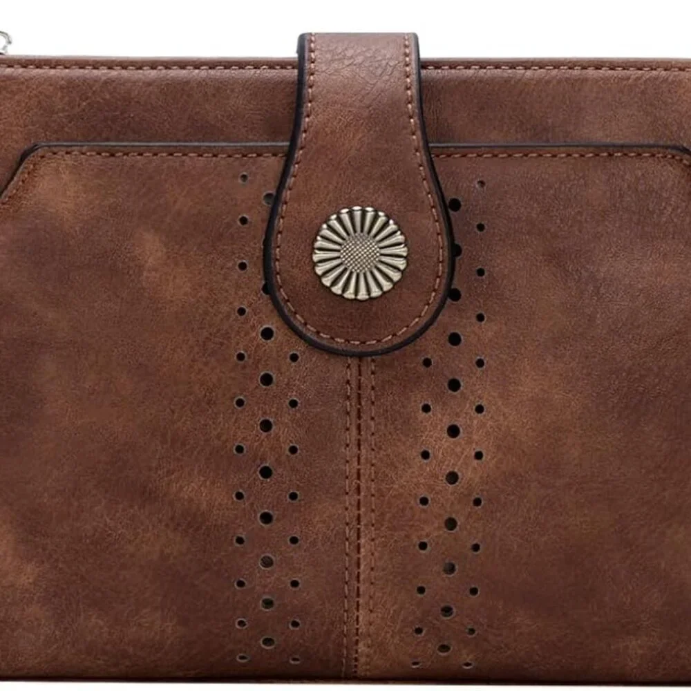 Women's Vegan Leather Crossbody Bag Small Vintage Shoulder Purse